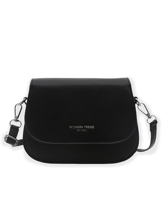 Women's PU Leather Crossbody Bags Fashion Solid Color Saddle Bag Adjustable Strap & Magnetic Buckle Satchel for Office, Daily Use, Shopping, Travel