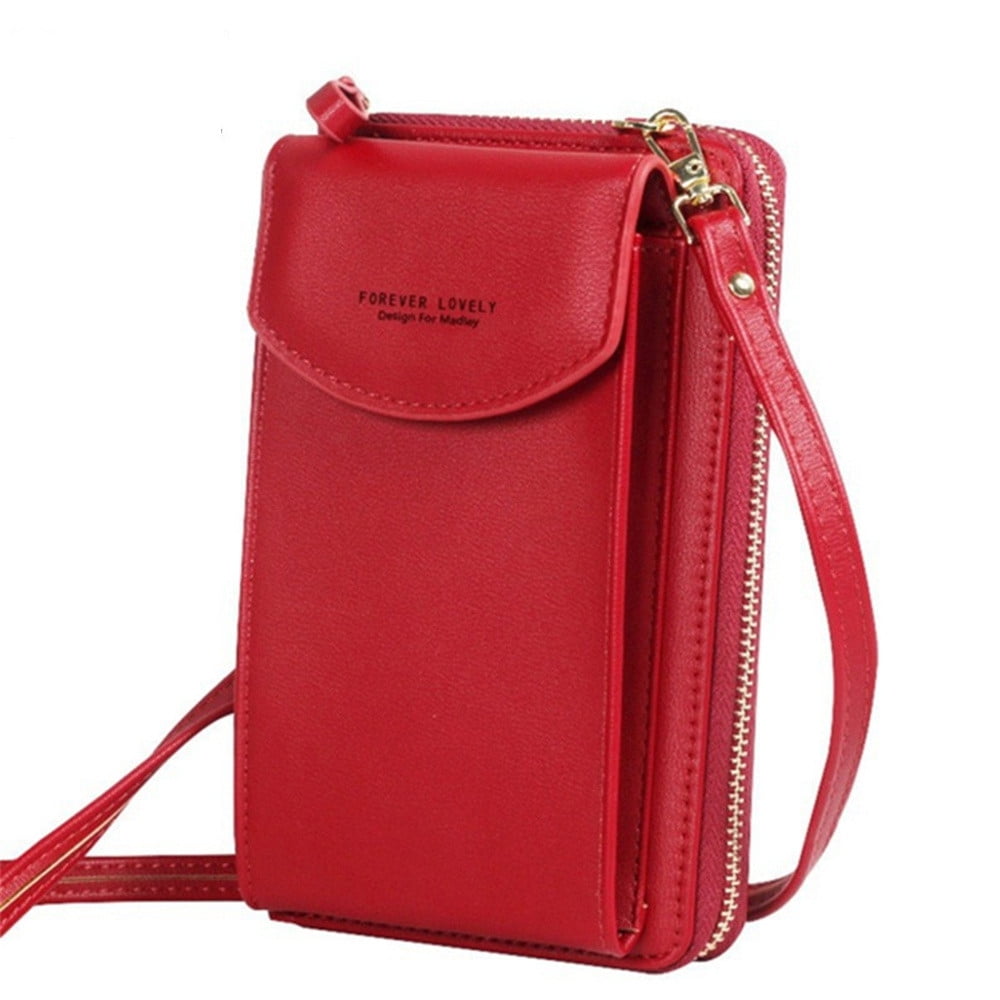 Women's PU Leather Crossbody Bags Large Capacity Multifunction ...