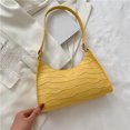 thumbnail image 1 of Women's PU Leather Shoulder Bag | Casual Handbag, Crossbody Messenger Purse • Multiple Colors White Yellow Green Black Pink • 24.5x17.5x6.5cm • Lightweight, Adjustable Strap, Stylish Tote for Work, 1 of 6