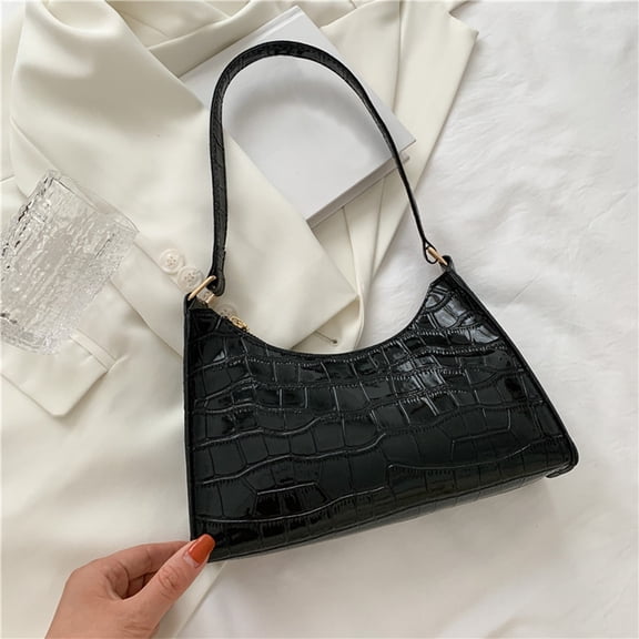 Women's PU Leather Shoulder Bag | Casual Handbag, Crossbody Messenger Purse • Multiple Colors White Yellow Green Black Pink • 24.5x17.5x6.5cm • Lightweight, Adjustable Strap, Stylish Tote for Work