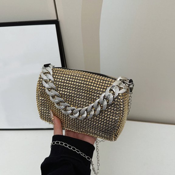 Women's PU Leather Shoulder Bag | Silver & Black Handbag Crossbody Purse | 17x11x8cm Lightweight Versatile Tote – Adjustable Strap, Sleek Fashion, Fits Phone Wallet Keys, For Work Travel Casual