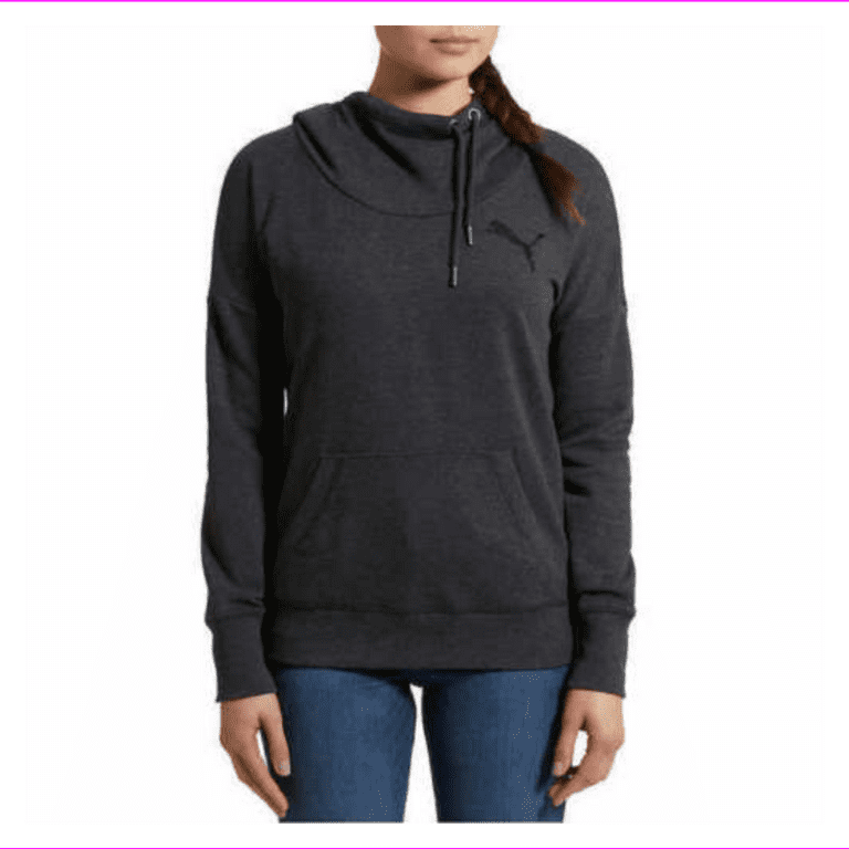 Women s PUMA Refresh Hoodie L Dark Gray Heather Walmart