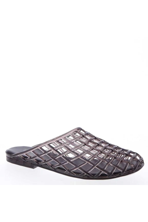 Women's PVC Jelly Mule Sandals Woven Slip On Waterproof Summer Beach Shoes