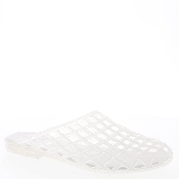 Women's PVC Jelly Mule Sandals Woven Slip On Waterproof Summer Beach Shoes