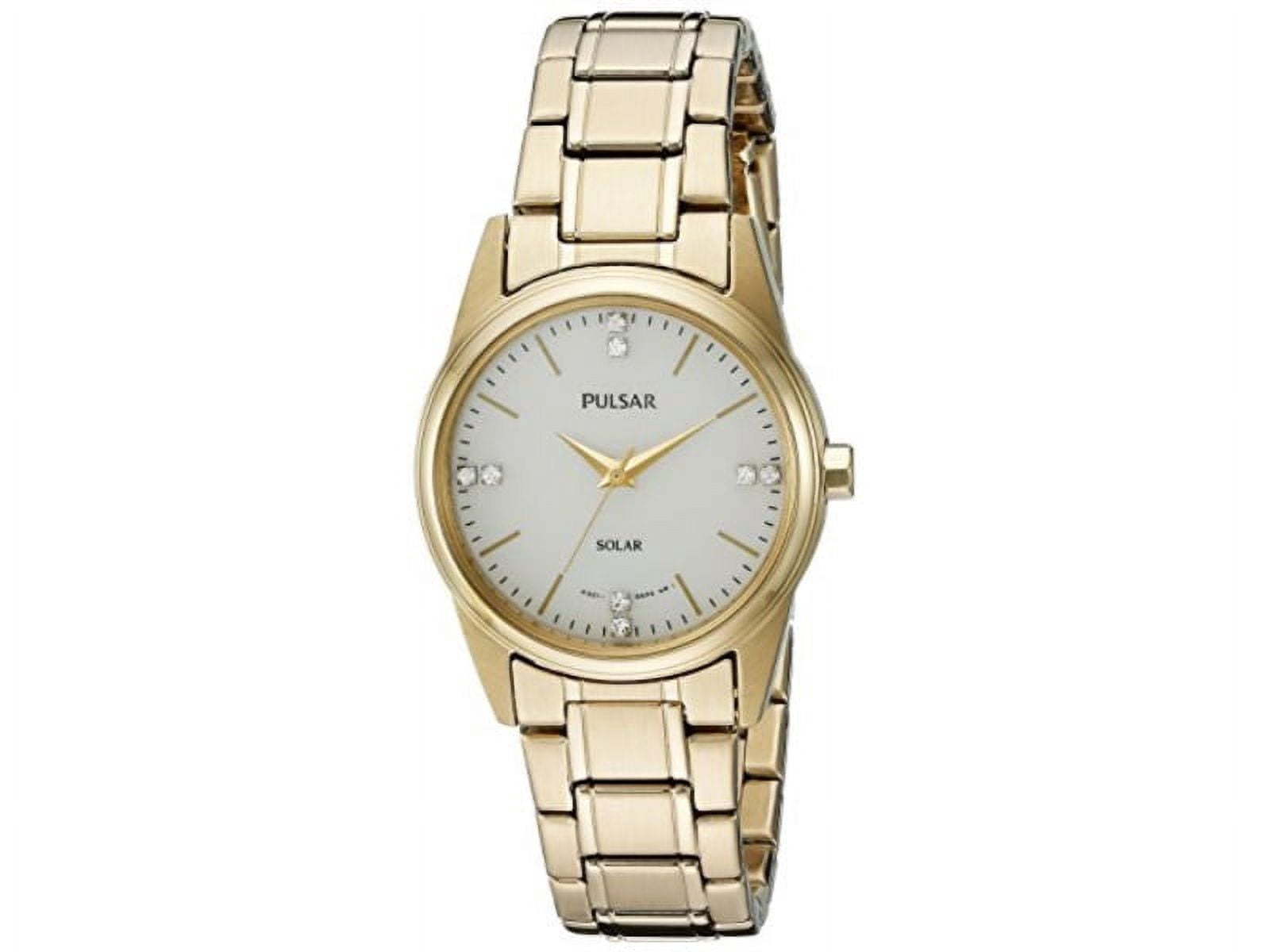 Pulsar Gold Tone Women\'s Quartz Wristwatch with Date Indicator - Japan Movement Vtg Pulsar 23mm Watch Women Gold Tone | Mercari main image 3