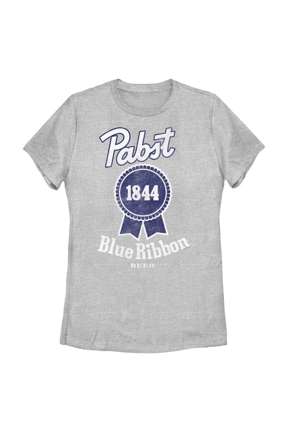 Women's Pabst 1844 Blue Ribbon Graphic Tee Athletic Heather 2X Large