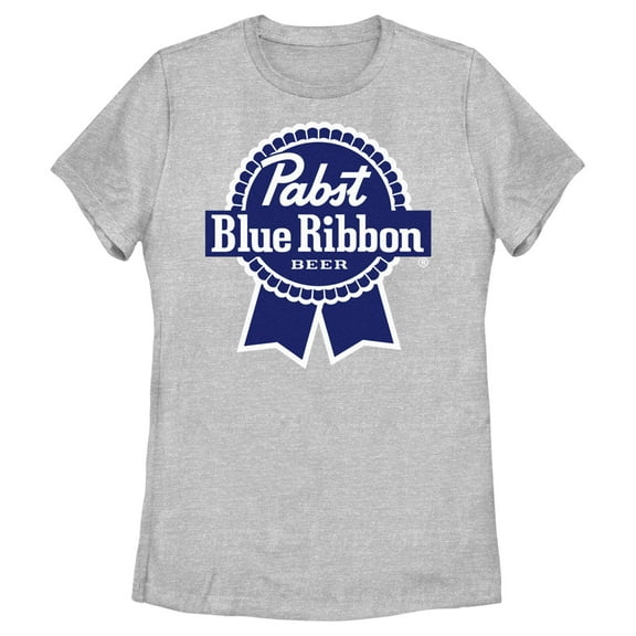 Women's Pabst Beer Blue Ribbon Logo  Graphic Tee Athletic Heather Medium