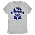 thumbnail image 1 of Women's Pabst Beer Blue Ribbon Logo  Graphic Tee Athletic Heather X Large, 1 of 4