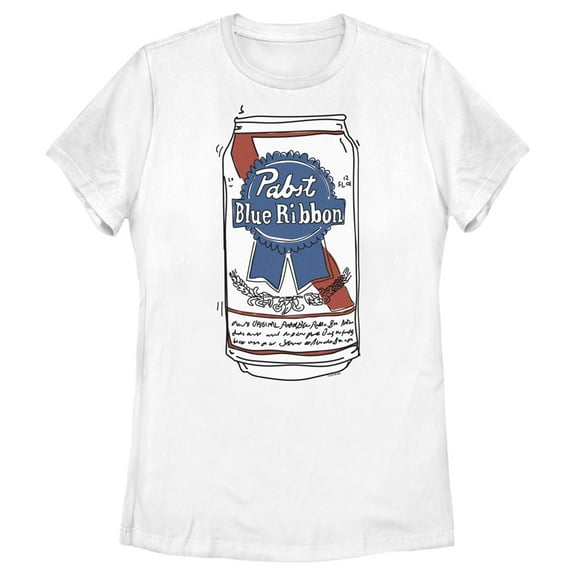 Women's Pabst Beer Can Graphic Tee White 2X Large