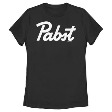 Women's Pabst Black Logo  Graphic Tee Black Small