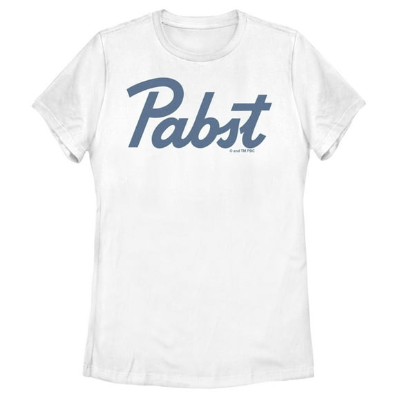 Women's Pabst Blue Logo  Graphic Tee White 2X Large