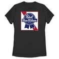 thumbnail image 1 of Women's Pabst Blue Ribbon Frame Logo  Graphic Tee Black Small, 1 of 4