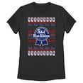 thumbnail image 1 of Women's Pabst Christmas Logo Graphic Tee Black Large, 1 of 4