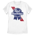 thumbnail image 1 of Women's Pabst Classic Logo  Graphic Tee White Small, 1 of 4