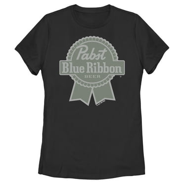 Women's Pabst Colorblind Ribbon Logo  Graphic Tee Black X Large