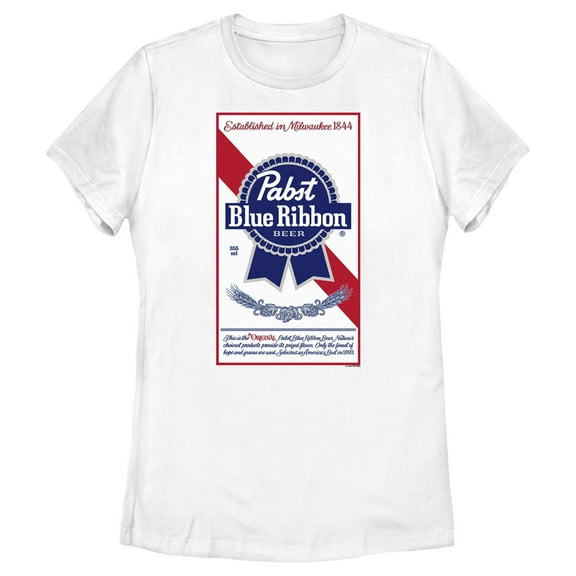 Women's Pabst Label Logo  Graphic Tee White 2X Large