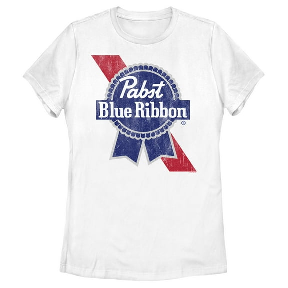 Women's Pabst Rough Logo  Graphic Tee White 2X Large