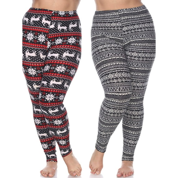 Women's Pack of 2 Plus Size Leggings