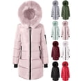 thumbnail image 1 of Women's Packable Lightweight Full-Zip Puffer Coat,Detachable Big Hood Collar Zip Up Quilted Parka,Windproof Warm Thick Cold Weather Jacket with Multi Pockets and Rib Cuffs, 1 of 2