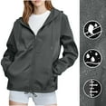 thumbnail image 1 of Women's Packable Lightweight Rain Jacket Windbreaker Hooded for Outdoor Autumn Activities​​, 1 of 9