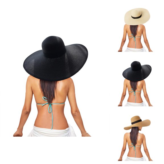 Women's Packable Sun Hat – UV Protection Wide Brim Straw Beach Hat for Vacation, Hiking & Outdoor Fun, Foldable Design for Easy Packing & Maximum Comfort Outdoors