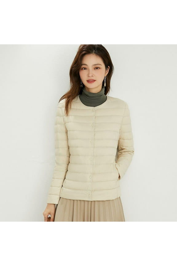 Women's Packable Ultra Light Weight Short Down Jacket