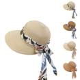 thumbnail image 1 of Women's Packable Wide Brim Sun Hat With Decorative Bow Foldable Beach Hat For Travel Sun Protection And Outdoor, 1 of 4