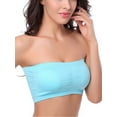 thumbnail image 1 of Women's Padded Bandeau Bra Strapless Basic Layer Tube Top Plus Size 1-3 Packs, 1 of 5
