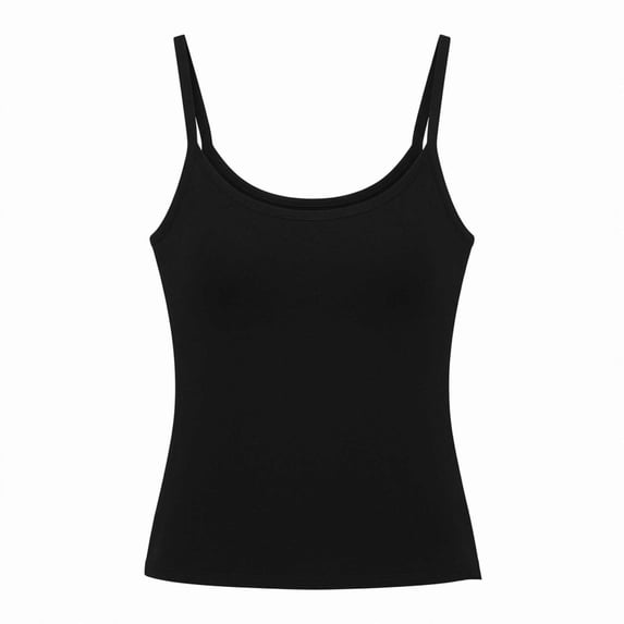 Women's Padded Camisole Shapewear Tummy Control Compression Tank Top Built in Bra Casual Versatile Body Shaper Black L(L)