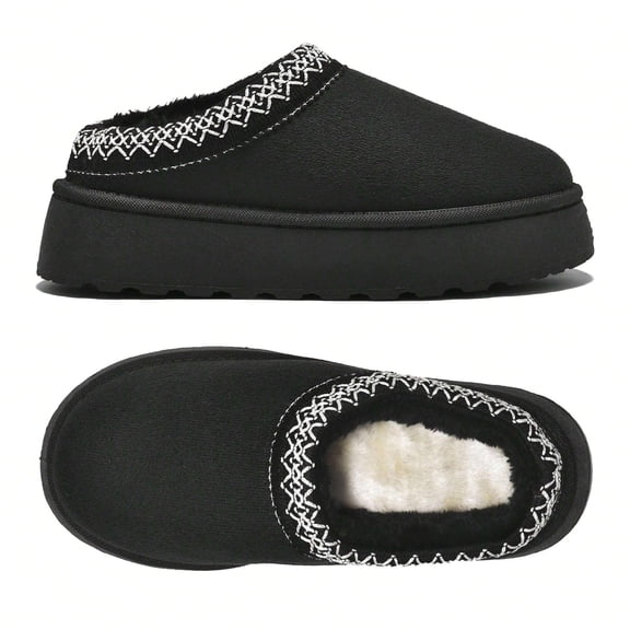 Women's Padded Cotton Snow Boots - Thick Sole for Height Increase, Warm and Stylish