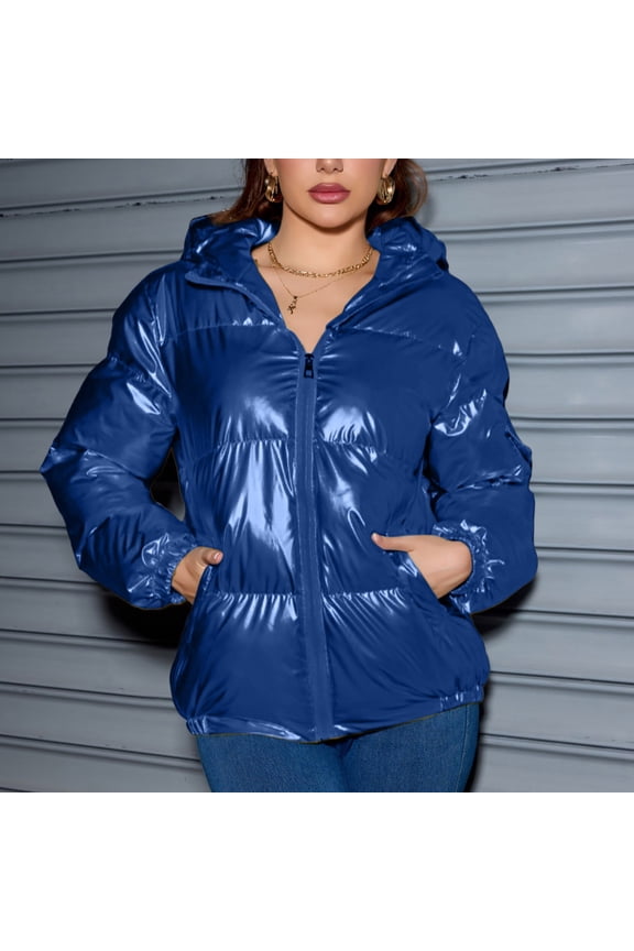 Women's Down Padded Jacket Padded Winter Minority Maillard Bright Coat Padded Jacket Women's Winter Jacket plus Size Winter Coats Winter Coats for plus Size Women 2x Anorak plus Size Womens Winter
