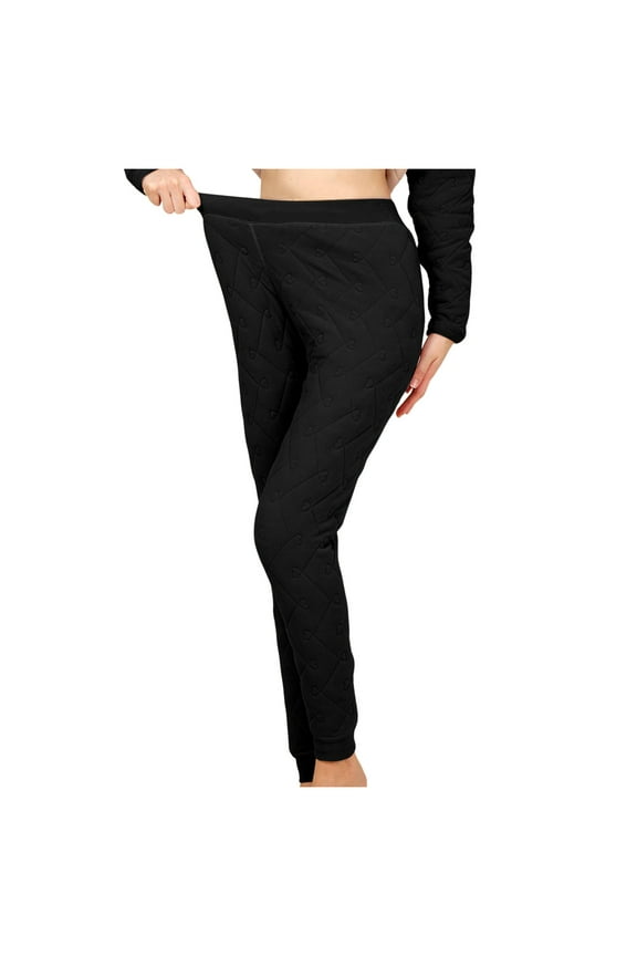Women's Padded Lined Leggings Lined Warm Pants High Waist Tights