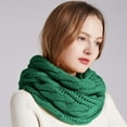 thumbnail image 1 of Women's Padded Loop Scarf Circular Knit Neck Warmer Winter Wool Blend Accessory, 1 of 8