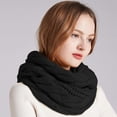 thumbnail image 1 of Women's Padded Loop Scarf Circular Knit Neck Warmer Winter Wool Blend Accessory, 1 of 8