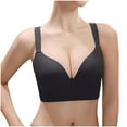 thumbnail image 1 of Women's Padded Seamless Bralette Wireless V Neck Push Up Bra Lift Support No Underwire Everyday Bra, 1 of 6