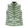 thumbnail image 1 of Women's Padded Vest Autumn Winter Ultra Light Zipper Closure Warm Sleeveless Jacket Slim Fit Windproof Stand-up Collar Waistcoat for Home Work, 1 of 8