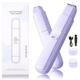 thumbnail image 1 of Women's Painless Hair Trimmer | Dual Blades for Bikini/Underarm/Face | LCD Power Display &USB-C Fast Charging | Portable Pink Gift Set(Purple16.5*3.2*2.8cm), 1 of 5