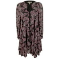 thumbnail image 1 of Women's Paisley Georgette Keyhole Neckline Dress Rp 4, 1 of 4