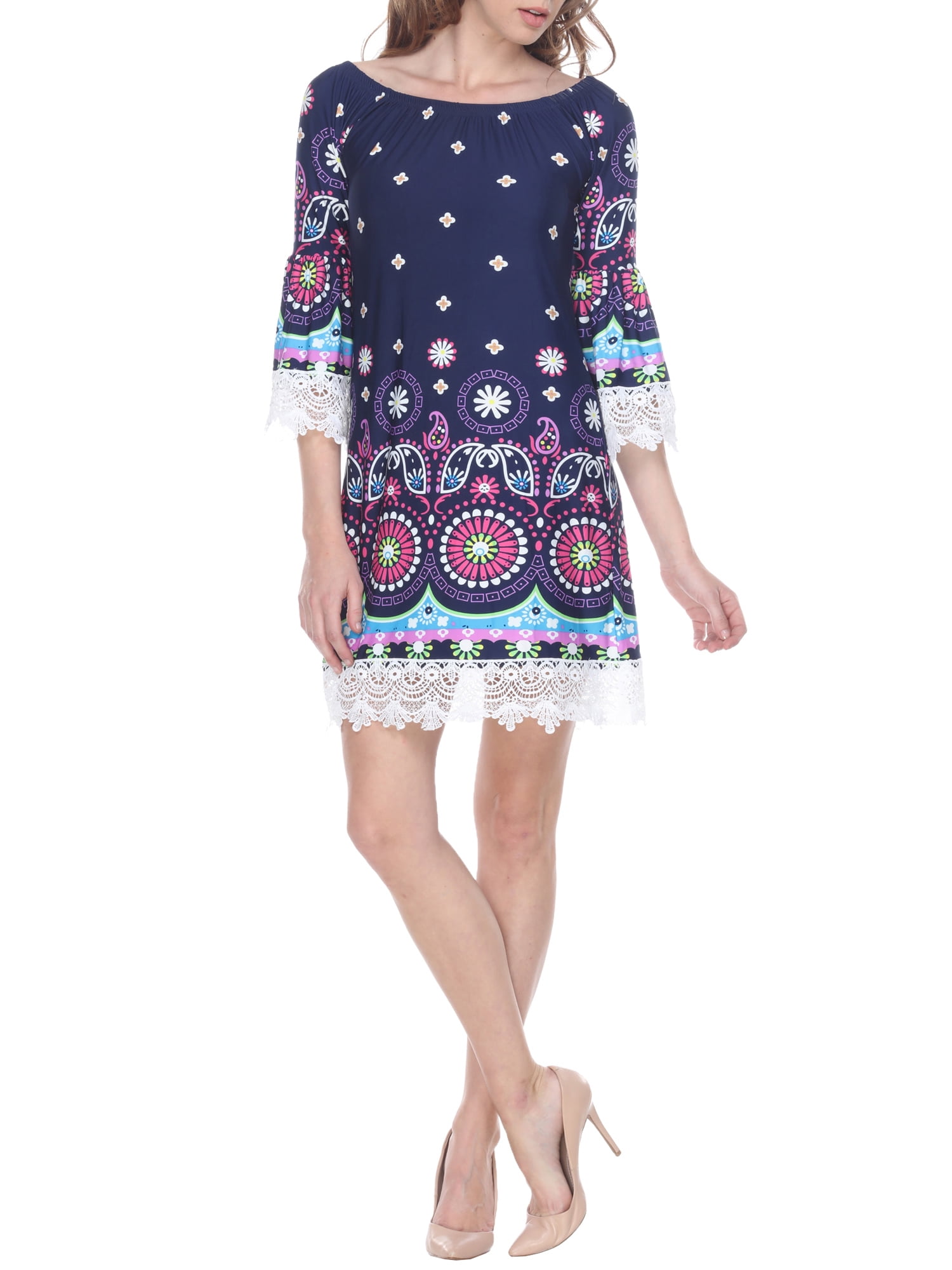 paisley off the shoulder dress Taupe Paisley Sunset Print Off Shoulder Ruched Mini Mirelle Dress XXXL