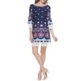 thumbnail image 1 of Women's Paisley Off the Shoulder Mini Dress, 1 of 3