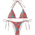 thumbnail image 1 of Women's Paisley Print Halter Triangle Tie Side Bikini Sets Two Piece Swimsuit Bathing Suits, 1 of 7