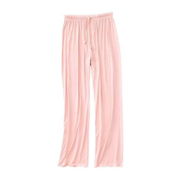 Women's Pajama Pants Lounge Pants Sleepwear Summer Long Pj Bottoms Straight Leg Soft Comfy Baggy Modal Casual Pink 16