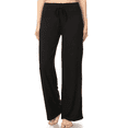 thumbnail image 1 of SOMER Women Pajama Pants Wide Leg Comfy Casual Lounge Pants Sleep Bottoms Black, 1 of 6