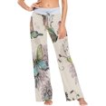 thumbnail image 1 of Women's Pajama Pants Vintage Bitterfly Comfy Stretch Sleepwear Essentials womens Lightweight Lounge Terry Pajama Pant, Medium, 1 of 7