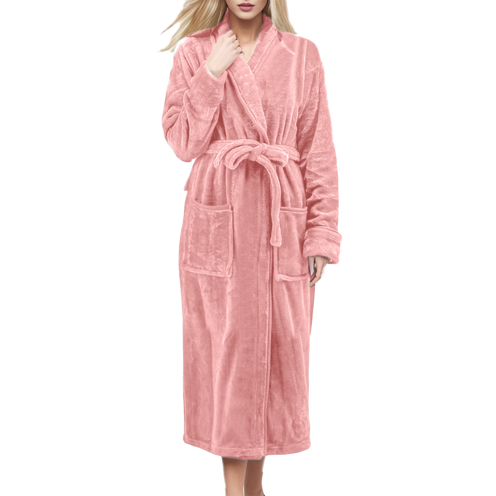 Women's Pajama Robes Long Cotton Cloth Robes Plus Size Bathrobe Robes