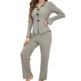 thumbnail image 1 of Women's Pajama Set 2 Piece Lounge Outfits Soft Sleepwear Fall Long Sleeve Long Pant Ladies Pjs S-XL, 1 of 7