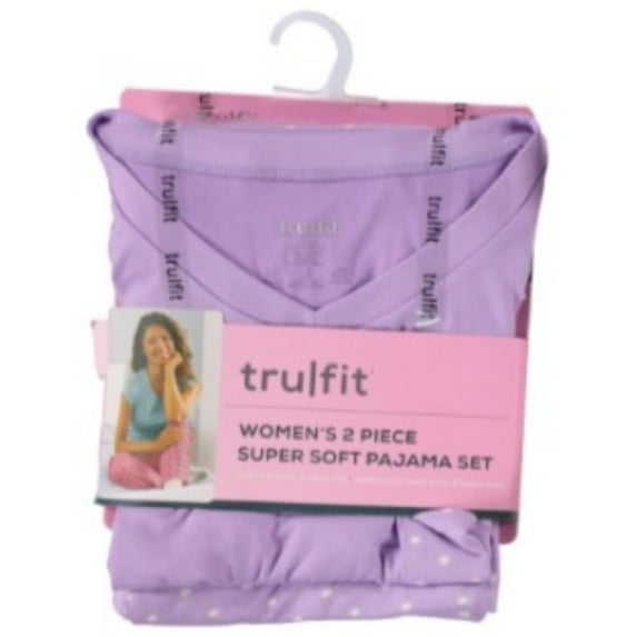 Women's Pajama Set 2pcs Super Soft Comfortable Top & Bottom Cozy Sleep Set, Purple, S
