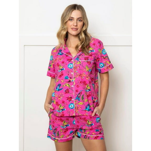 Women's Pajama Set - Floral and Animal Prints
