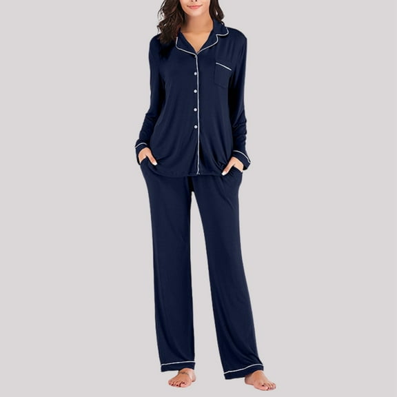 Women's Pajama Set Notch Neck Soft Nightgown Short Sleeve Button Nightgown With Long Pants Women Tall Pajamas Pajama Short Bedhead Pajama Set Warm Pajama Set for Women Womens Shorts Pajamas Pajamas