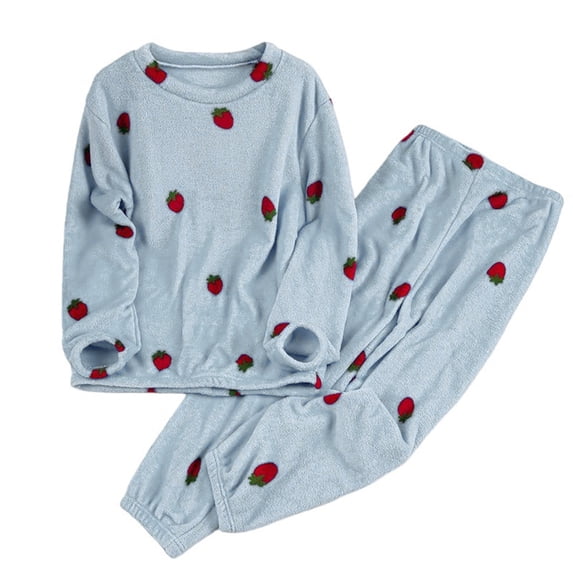 Women's Pajama Sets Long Sleeve Sleepwear Loungewear Warm Suit For Winter Coral Velvet 2025 New Thickened Plus Velvet Large Size Casual Wearable Home Clothes Plus Size Womens Clothing